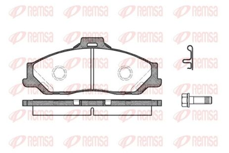 Комплект гальмівних колодок FORD RANGER, MAZDA BT-50, MAZDA B-SERIE, REMSA (073001)