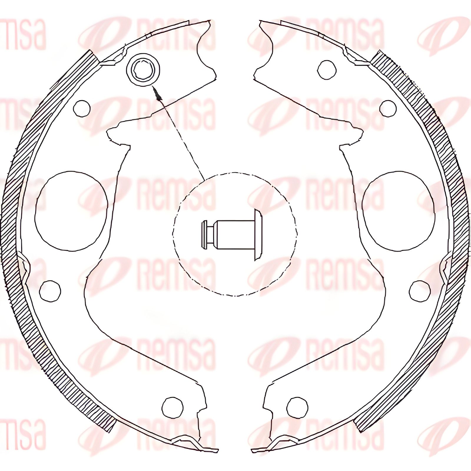 Стояночного тормоза комплект колодок MITSUBISHI PAJERO, MITSUBISHI L400, REMSA (414800) Стояночного тормоза комплект колодок MITSUBISHI PAJERO, MITSUBISHI L400, REMSA (414800)