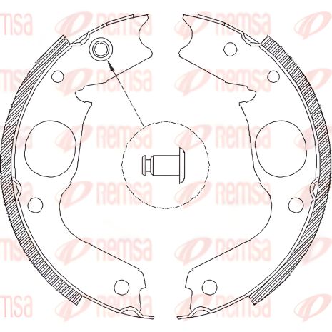 Стояночного тормоза комплект колодок MITSUBISHI PAJERO, MITSUBISHI L400, REMSA (414800)