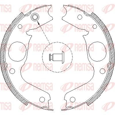 Комплект колодок гальма стоянки MITSUBISHI PAJERO, MITSUBISHI L400, REMSA (414800)