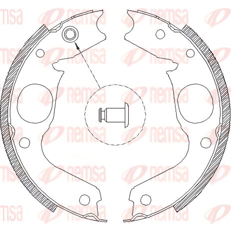 Стояночного тормоза комплект колодок MITSUBISHI PAJERO, MITSUBISHI L400, REMSA (414800)