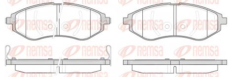 Гальмівні колодки комплект CHEVROLET AVEO, DAEWOO KALOS, REMSA (098602) Гальмівні колодки комплект CHEVROLET AVEO, DAEWOO KALOS, REMSA (098602)