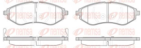 Тормозных колодок комплект CHEVROLET AVEO, DAEWOO KALOS, REMSA (098602) Тормозных колодок комплект CHEVROLET AVEO, DAEWOO KALOS, REMSA (098602)