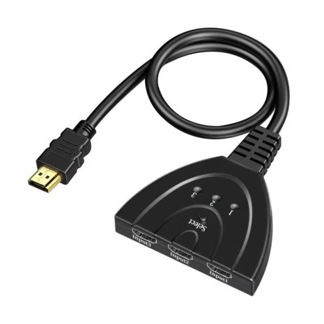 HDMI-свитч (переключатель) 3 to 1, FullHD 1080p 60Hz, 50cm black