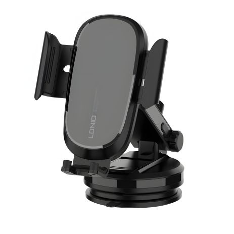 Автотримач LDNIO MW21-1 Wireless 15W, 70-95мм, Чорний