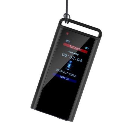 Мини диктофон брелок на 30 часов записи с шумоподавлением и LCD экраном Savetek GS-R87, 8 Гб памяти