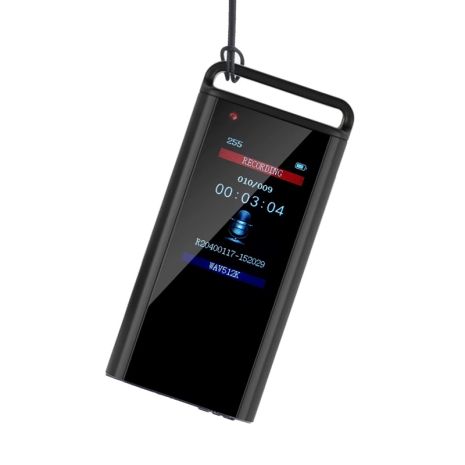 Міні диктофон брелок на 30 годин запису з шумозаглушенням та LCD екраном Savetek GS-R87, 32 Гб пам'яті