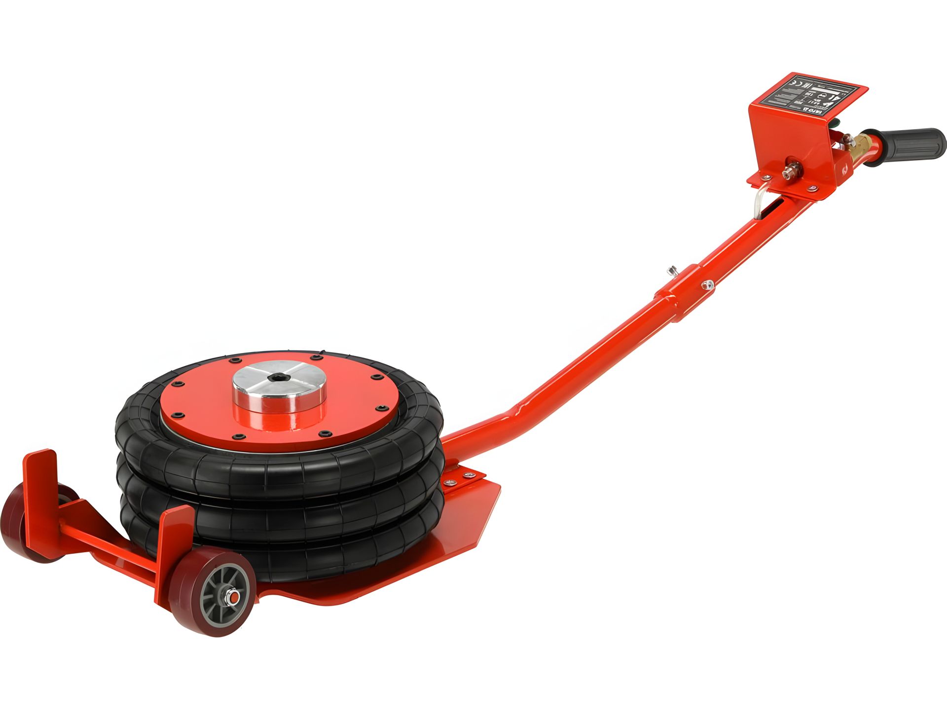 Подкатной пневматический домкрат Yato YT-17233, грузоподъемность 4 т, высота подъема 15-50 см с доп. наставкой 8 см Подкатной пневматический домкрат Yato YT-17233, грузоподъемность 4 т, высота подъема 15-50 см с доп. наставкой 8 см