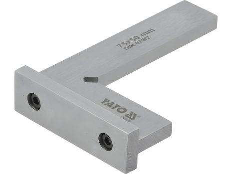 Слюсарний кутник 90° з широкою основою, 75 х 50 мм [100] Yato YT-70760