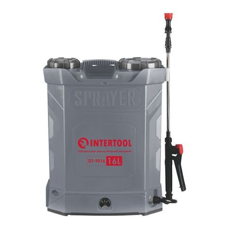 Супутниковий розпилювач Verkhumulator 16 L, 3,1 л/хв, акумулятор 12 IV/8 AH Intertool DT-9016