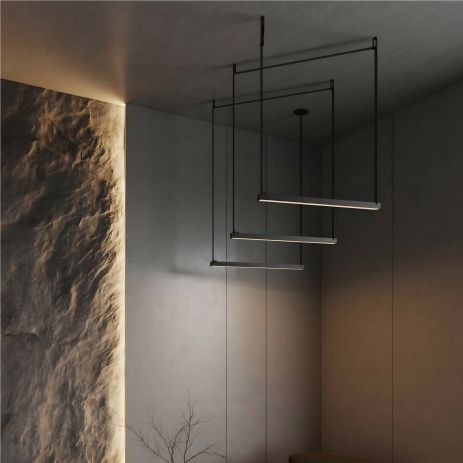 Підвісні дизайнерські треки-трансформери Композиція-8 Чорний VALESO