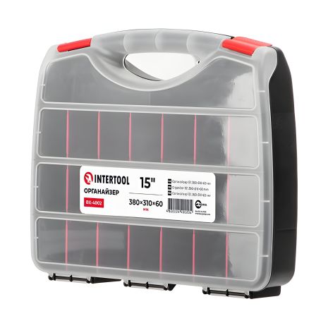 Органайзер для инструментов 15" 380*310*60мм INTERTOOL BX-4002 Органайзер для инструментов 15" 380*310*60мм INTERTOOL BX-4002