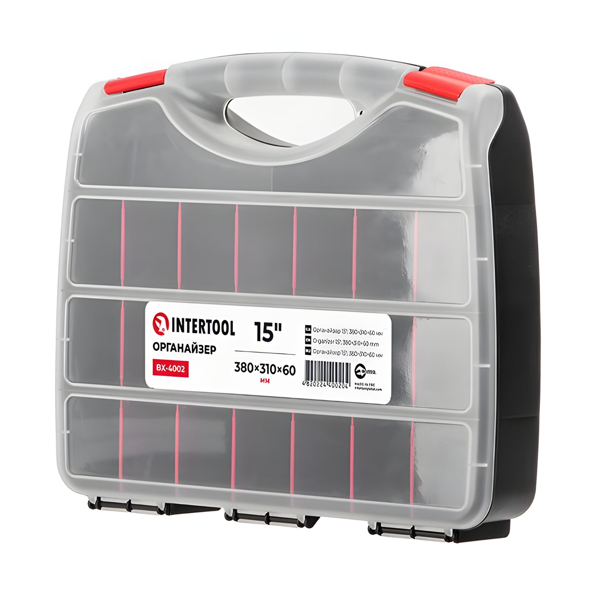 Органайзер для инструментов 15" 380*310*60мм INTERTOOL BX-4002 Органайзер для инструментов 15" 380*310*60мм INTERTOOL BX-4002