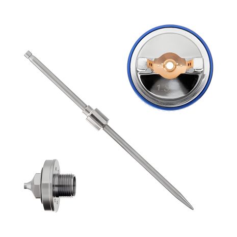 Комплект форсунки 1,3 мм для фарбопультів HVLP II PT-0100, PT-0105, PT-0105D (дюза, голка, повітряна головка) INTERTOOL PT-2113 Комплект форсунки 1,3 мм для фарбопультів HVLP II PT-0100, PT-0105, PT-0105D (дюза, голка, повітряна головка) INTERTOOL PT-2113