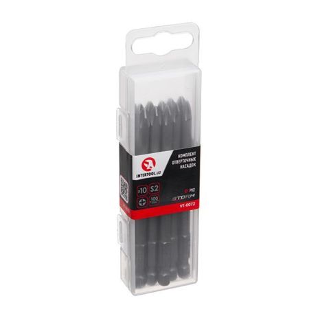 Комплект отверточных насадок PH2*100 мм уп. 10 шт. STORM INTERTOOL VT-0072