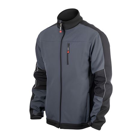 Куртка трехслойная SOFTSHELL INTERTOOL SP-3136, темно-серо/черная, стрейч 300 GSM 100D Куртка трехслойная SOFTSHELL INTERTOOL SP-3136, темно-серо/черная, стрейч 300 GSM 100D