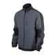 Куртка SOFTSHELL темносіро-чорна, тришарова, тканина стрейч SOFTSHEL 300 GSM 100D, з водо- і вітрозахистом, 96% поліестер і 4% еластан, одна зовнішня і два бічні кишені, розмір M INTERTOOL SP-3132