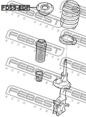 Опора стійки амортизатора LINCOLN MKX, FEBEST (FDSSEDF)