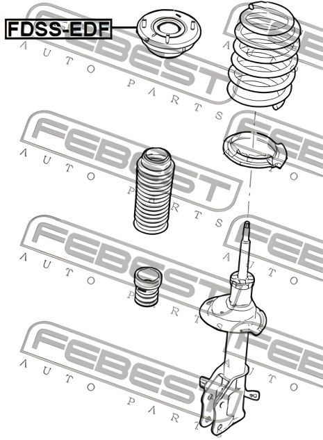 Опора стійки амортизатора LINCOLN MKX, FEBEST (FDSSEDF), варіант Х