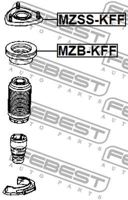 Опора стойки амортизатора MAZDA CX-5, MAZDA CX-9, FEBEST (MZSSKFF)