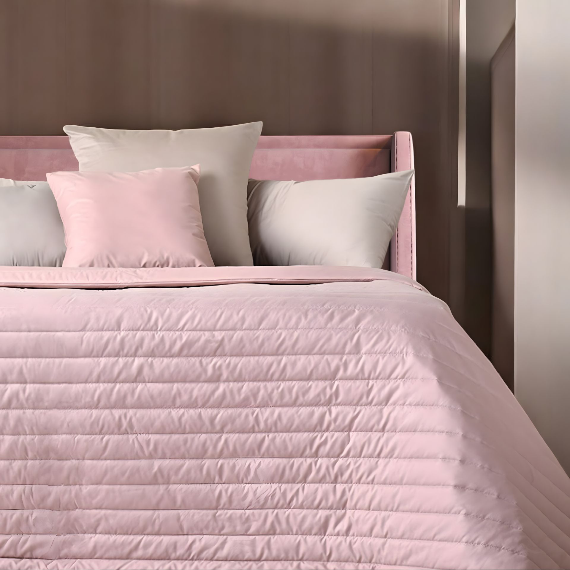 Стиль Люкс покривало двостороннє IDEIA 240х260 см з антиалергенним волокном, пудра/св. сірий (8-13500*009) Стиль Люкс покривало двостороннє IDEIA 240х260 см з антиалергенним волокном, пудра/св. сірий (8-13500*009)