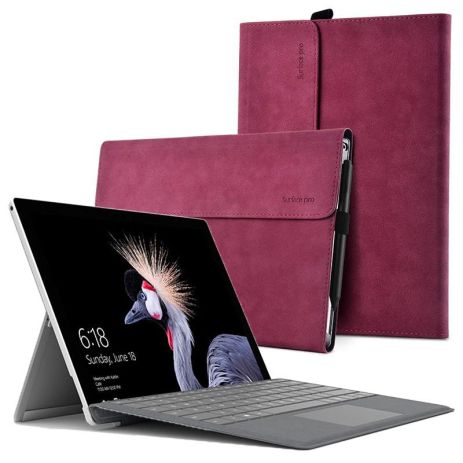 Чохол папка для Microsoft Surface Pro 7 6 5 4 DarkRed