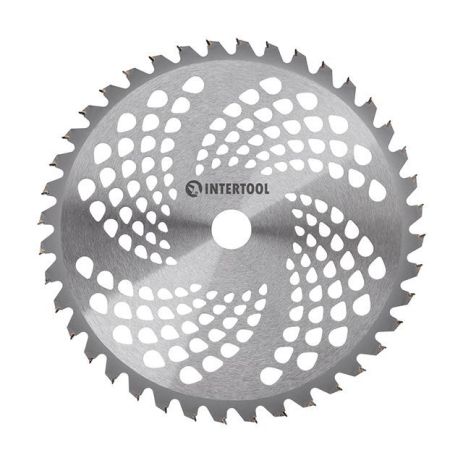 Нож для мотокосы 255*25.4 мм, 40 зубъев, с твердосплавными напайками INTERTOOL DT-2239