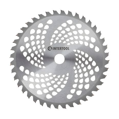 Ніж для мотокоси Ø255x25.4 мм, 40T, з твердосплавними напайками INTERTOOL DT-2239