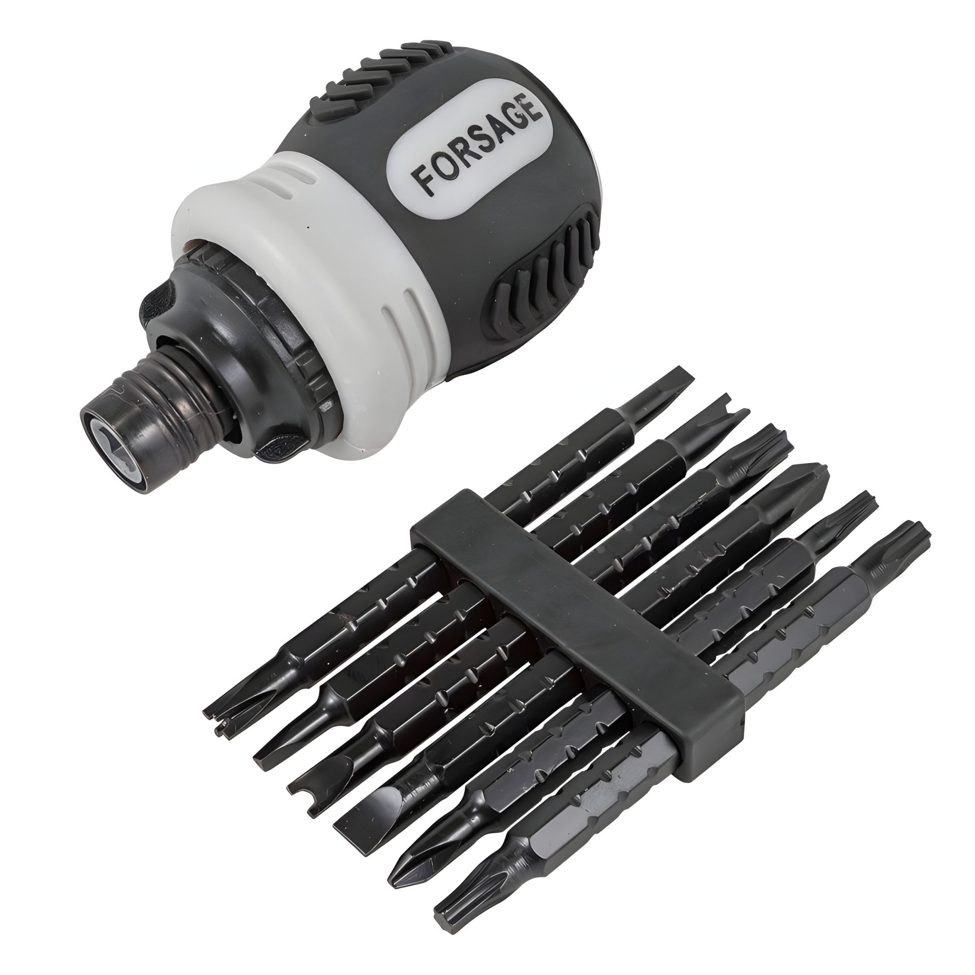 Реверсивная отвертка с набором бит специальных, в блистере FORSAGE F-32807MR