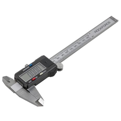 Штангенциркуль електронний 0-150мм, внутр. Ø, зовніш. Ø + глибиномір, у футлярі ROCKFORCE FORSAGE RF-5096PE1