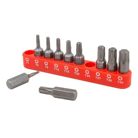 Набір TORX біт (10 предметів) 1/4" ROCKFORCE FORSAGE RF-21022