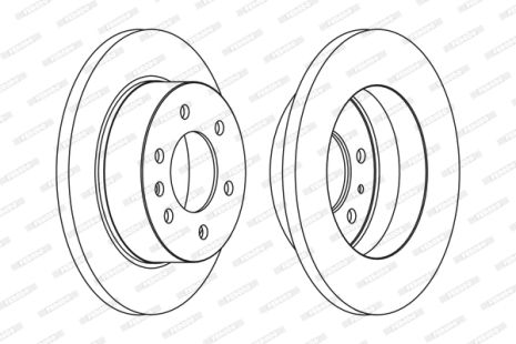Диск гальмівний MERCEDES-BENZ SPRINTER, VW CRAFTER, MERCEDES-BENZ eSPRINTER, FERODO (FCR311A)
