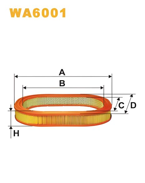 Фільтр повітряний FORD SCORPIO, WIX FILTERS (WA6001) Фільтр повітряний FORD SCORPIO, WIX FILTERS (WA6001)
