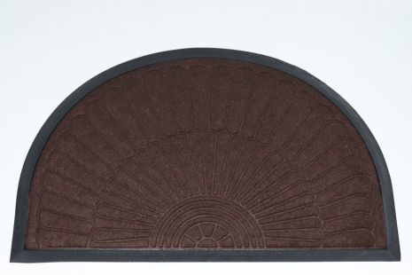 Килимок вхідний 50x80 см напівкруглий з бортом 2182/1