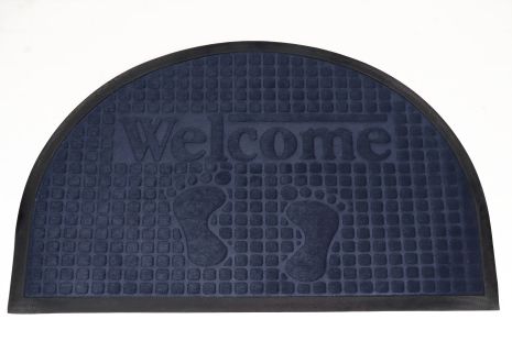 Полукруглый входной коврик с бортиком 50x80 см, 2182/6