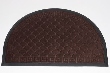 Килимок вхідний 50x80 см напівкруглий з бортом 2182/2