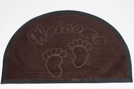 Килимок вхідний 50x80 см напівкруглий з бортом 2182/11