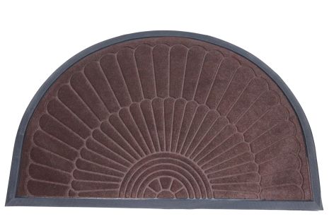 Килимок вхідний 60x90 см напівкруглий з бортом 2181/3