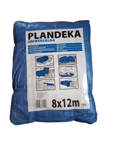 Захисний тент (Пландека) Тарпаулін 8x12м (60г/м2) (Wimar) Польща з люверсами