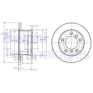 Диск гальмівний VW LT, MERCEDES-BENZ G-CLASS, MERCEDES-BENZ SPRINTER, DELPHI (BG3237)