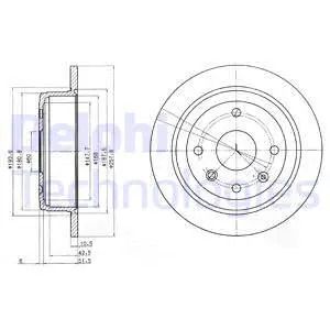 Диск тормозной CHEVROLET LACETTI, DAEWOO NUBIRA, DAEWOO LACETTI, DELPHI (BG4091)