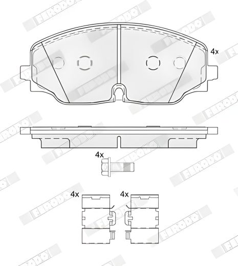 Набор тормозных колодок VW ATLAS, FERODO (FDB5063) Набор тормозных колодок VW ATLAS, FERODO (FDB5063)