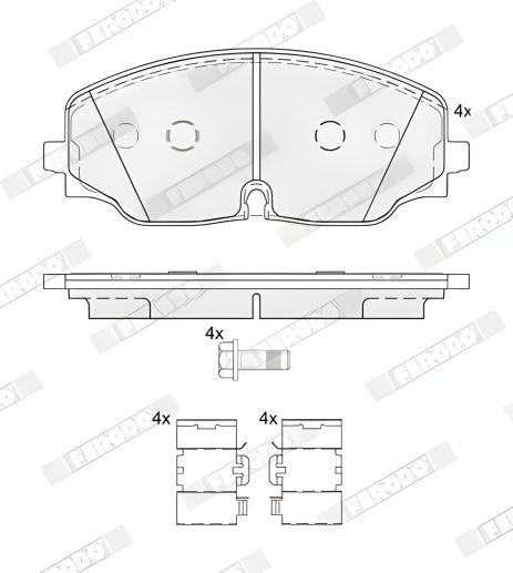 Набор тормозных колодок VW ATLAS, FERODO (FDB5063) Набор тормозных колодок VW ATLAS, FERODO (FDB5063)