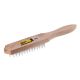 Ручная щетка с деревянным корпусом и стальной проволокой, 6-рядная, BT-0004