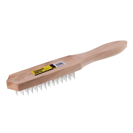 Ручная щетка с деревянным корпусом и стальной проволокой, 6-рядная, BT-0004 Ручная щетка с деревянным корпусом и стальной проволокой, 6-рядная, BT-0004