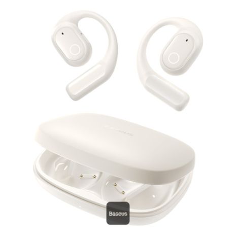 Навушники Baseus Eli 10i Fit Open-Ear TWS спортивні амбушюри для бігу, тренажерного залу та їзди на велосипеді – білі Навушники Baseus Eli 10i Fit Open-Ear TWS спортивні амбушюри для бігу, тренажерного залу та їзди на велосипеді – білі