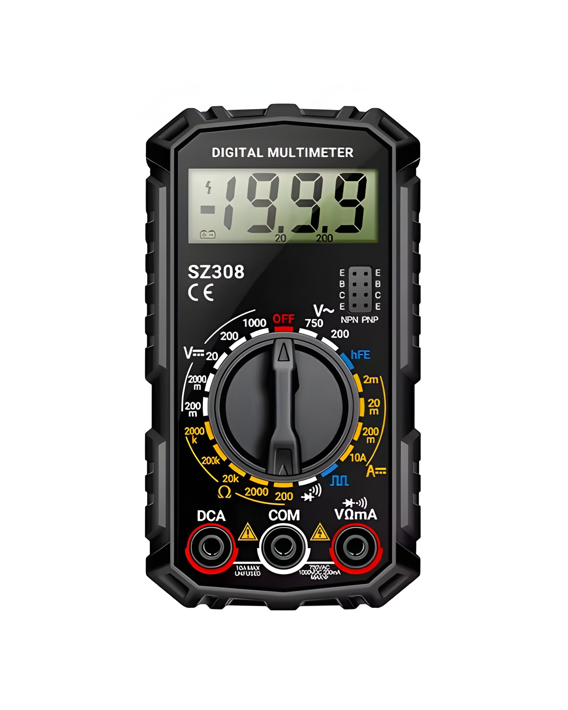 Aneng SZ308 AC/DC 10A Мультиметр (чорний, в коробці) Aneng SZ308 AC/DC 10A Мультиметр (чорний, в коробці)