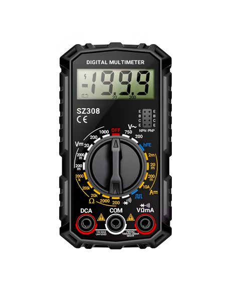 Aneng SZ308 AC/DC 10A Мультиметр (чорний, в коробці) Aneng SZ308 AC/DC 10A Мультиметр (чорний, в коробці)