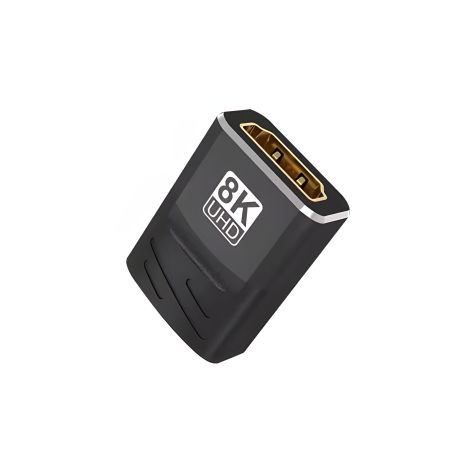 З'єднувач HDMI 2.1 (F to F) 8K 60Hz / 4K 144Hz, 28mm, чорний