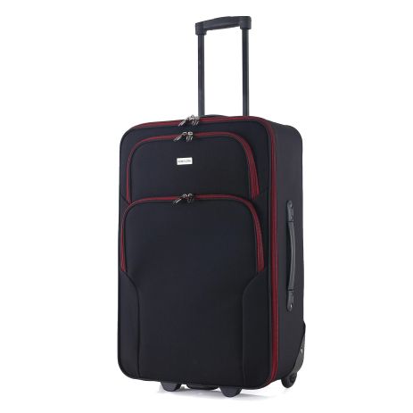 Чемодан Semi Line 24" (M) Black/Red Lines (T5680-2)